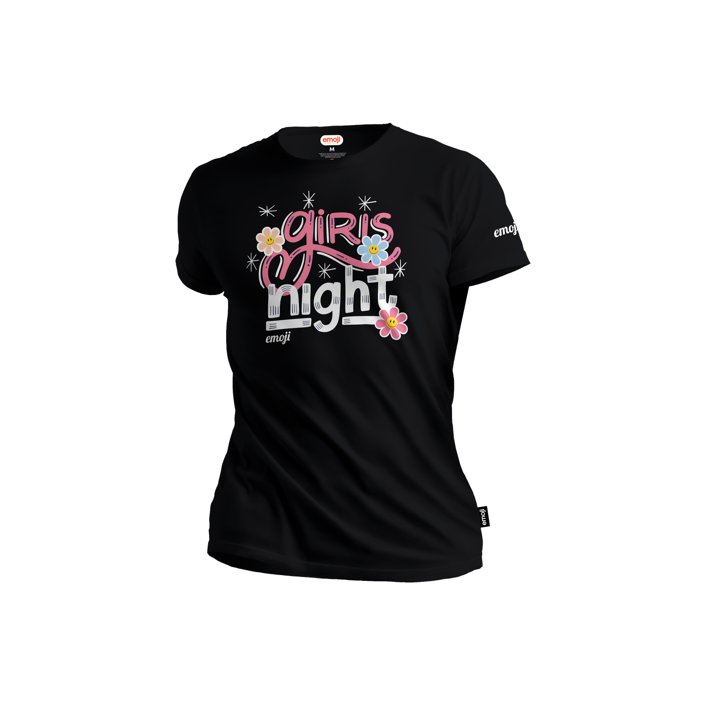 Playera Negra "Girls Night" – Emoji®