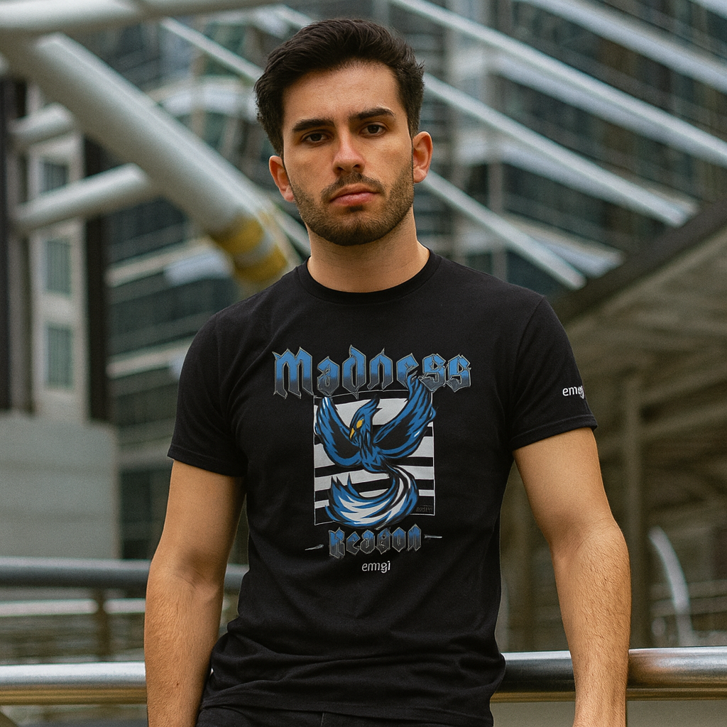 Playera Unisex "Madness & Reason" - Edición Azul