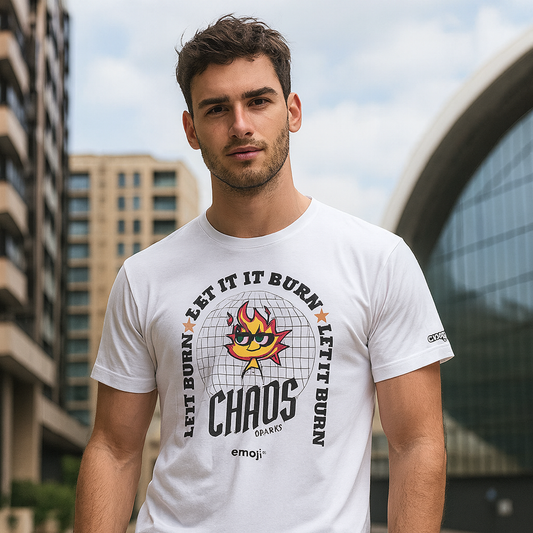 Playera Unisex Ultra Soft "Chaos Sparks" – Let It Burn